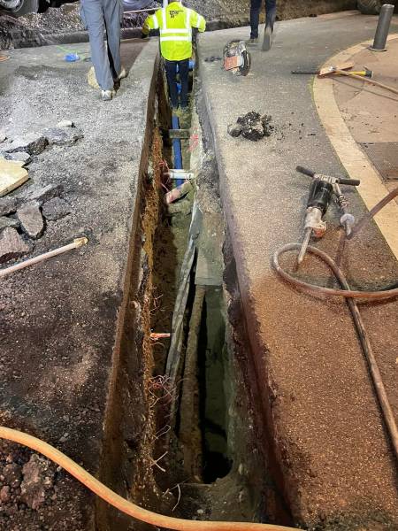 Travaux de terrassement pour dégagement de réseaux à Montpellier