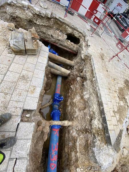 Terrassement par Aspiration pour dégagement des réseaux avec l’équipe Suez à Béziers