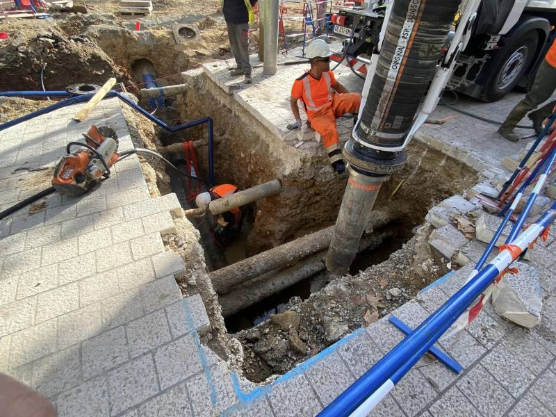 Terrassement par Aspiration pour dégagement des réseaux avec l’équipe Suez à Béziers